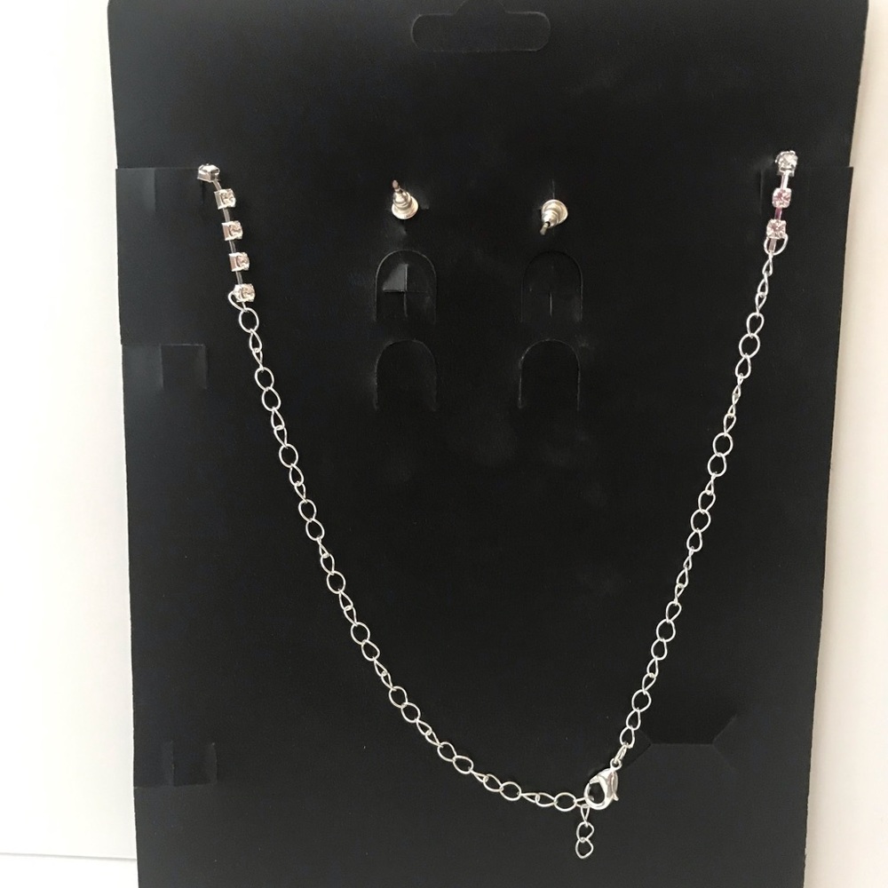 💕🆕 New Rhinestone Necklace & Earrings Set - Picture 6 of 8